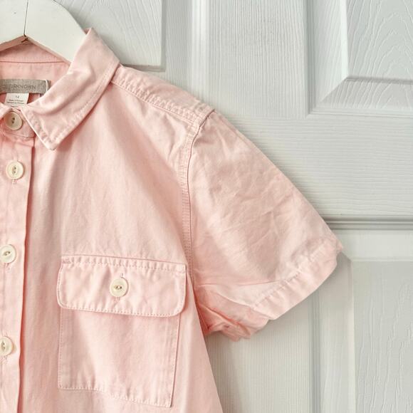 Outerknown Light Blush Pink S.E.A Short Sleeve Jumpsuit Boiler Big Girls 14 NWT - Picture 6 of 12